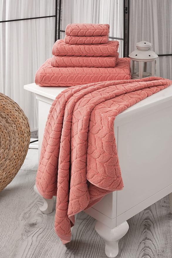 BAGNO MILANO Turkish Bath Towels, Soft Plush Jacquard Luxury Bath Towels - Image 3