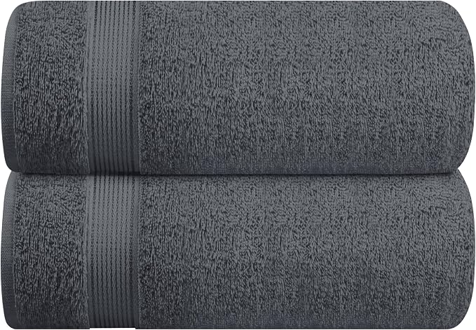 Belizzi Home Cotton 2 Pack Oversized Bath Sheet 35x70, Large Bath Sheet by Unknown