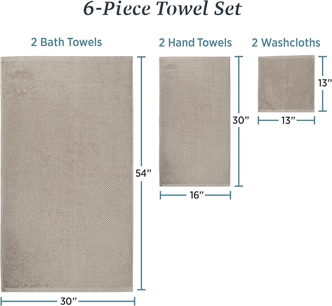 Welhome Franklin 100% Cotton Popcorn Textured Towel Set - Image 7