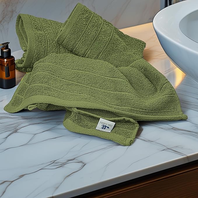 Tens Towels Pack of 6 Hand Towels, 100% Cotton, Lighter Weight, Quick to Dry - Image 3
