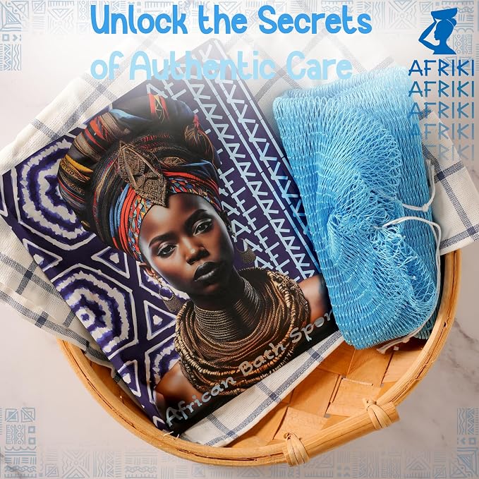 AFRIKI African Net Sponge – Exfoliating Body Scrubber, All Skin Types | 45 in - Image 4