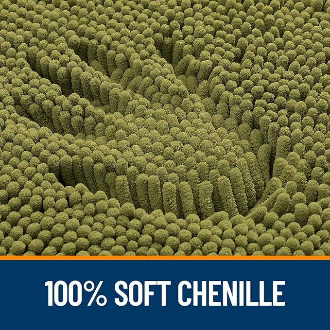 OLANLY Bathroom Rugs 24x16, Extra Soft Absorbent Chenille Bath Rugs, Rubber - Image 3