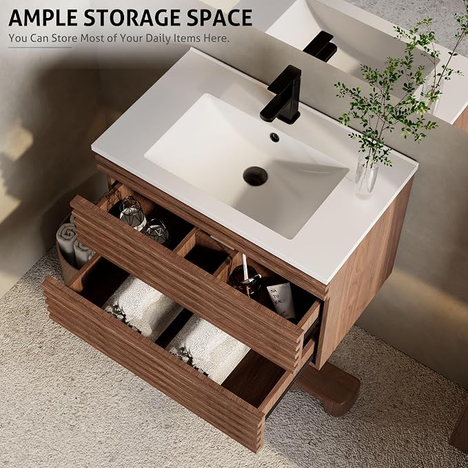 eclife 30" Floating Bathroom Vanity - Image 5