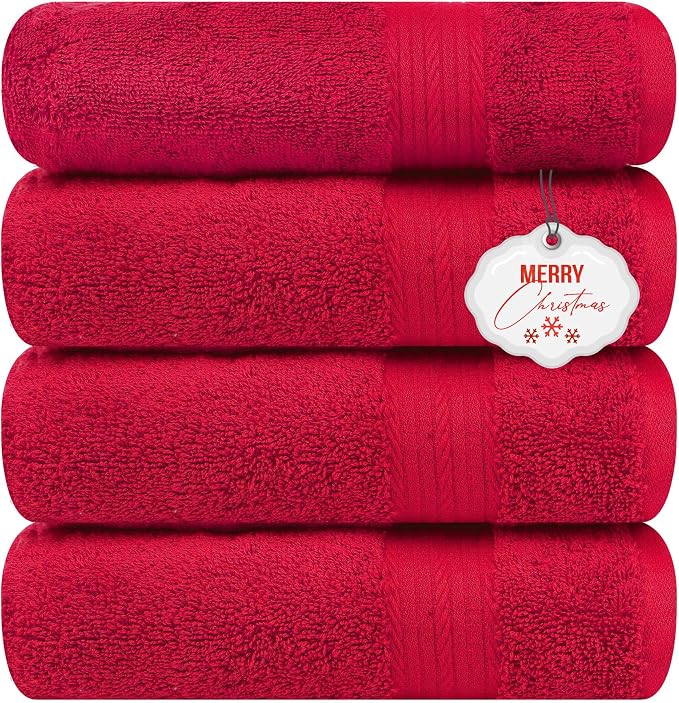 Ample Decor Bath Towel 100% Cotton 30 X 54 Inch 600 GSM Towels Bathroom Soft by AmpleDecor