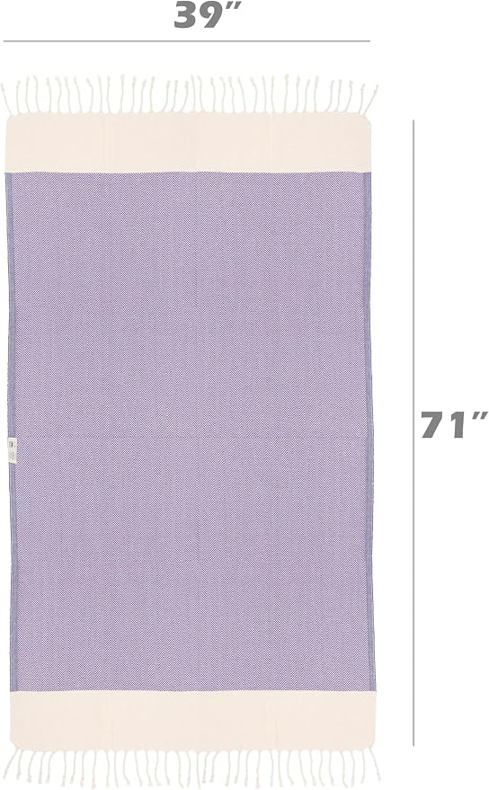 Bazaar Anatolia Turkish Beach Towel 100% Cotton Bath Towels 71x39 Quick Dry - Image 4