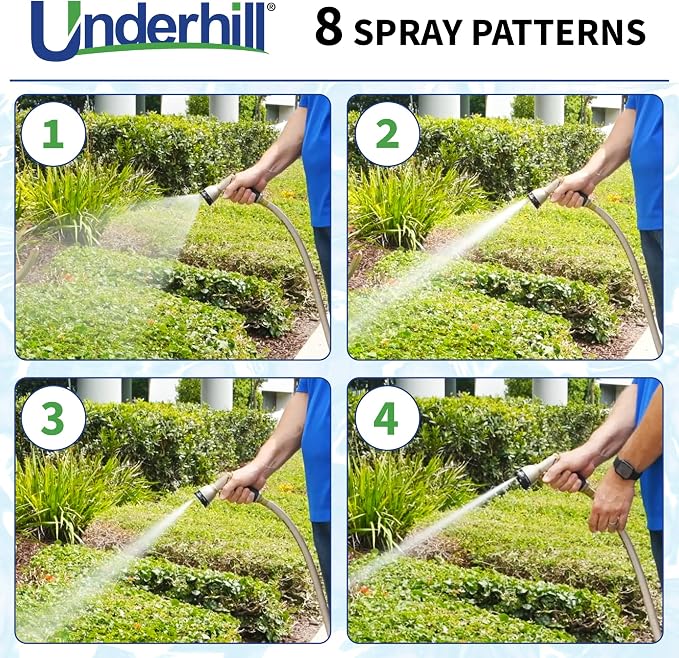 Underhill Pattern Master Gold Series Garden Water Hose Nozzle Sprayer Head - Image 3