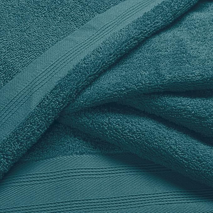 Ultra Soft 6 Pack Cotton Towel Set, Contains 2 Bath Towels 28x55 inch, 2 Hand - Image 2