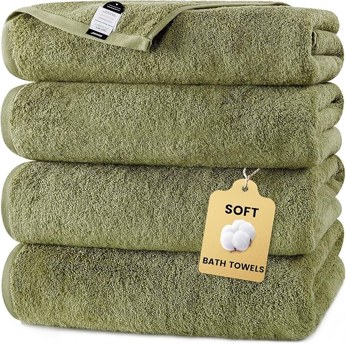 SEMAXE 4-Pack Luxury Bath Towels by SEMAXE