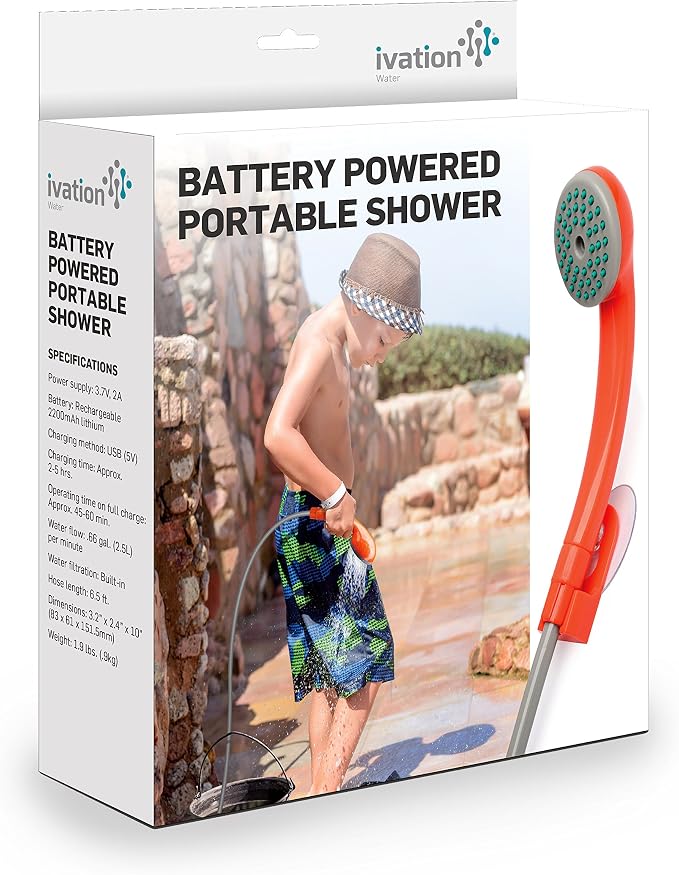 Ivation Portable Outdoor Shower, Battery Powered - Image 4