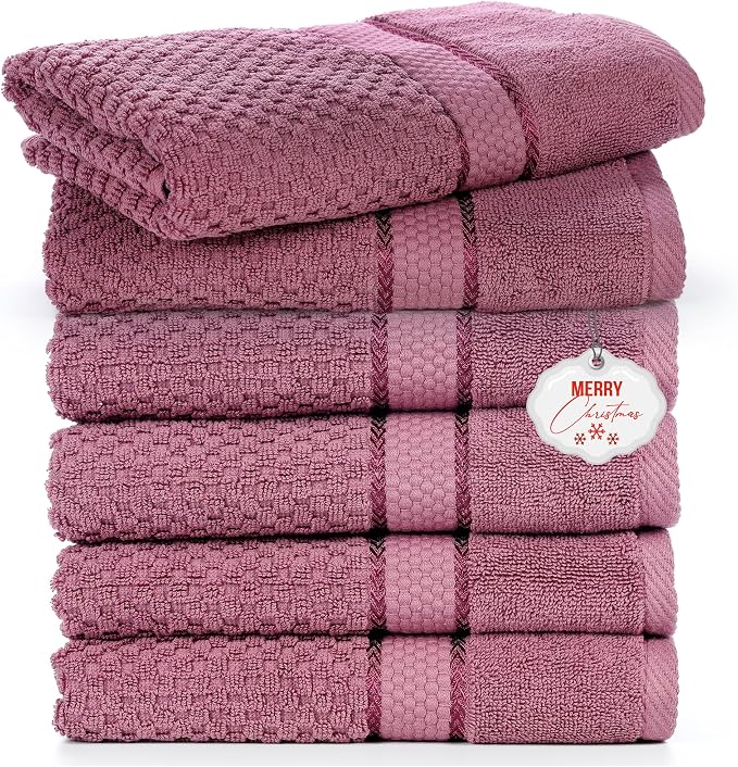 Ample Decor Bathroom Hand Towel 18 X 28 Inch 600 GSM 100% Cotton by AmpleDecor