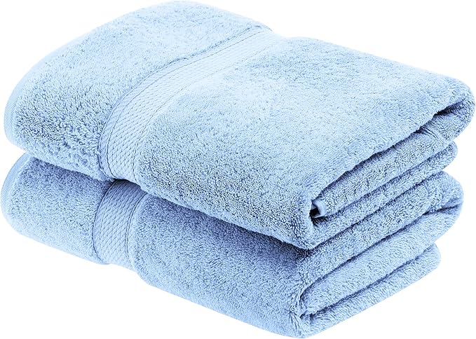 BLUENILEMILLS BNM Egyptian Cotton 2-Piece Towel Set, Includes 2 Bath Towels - Image 2