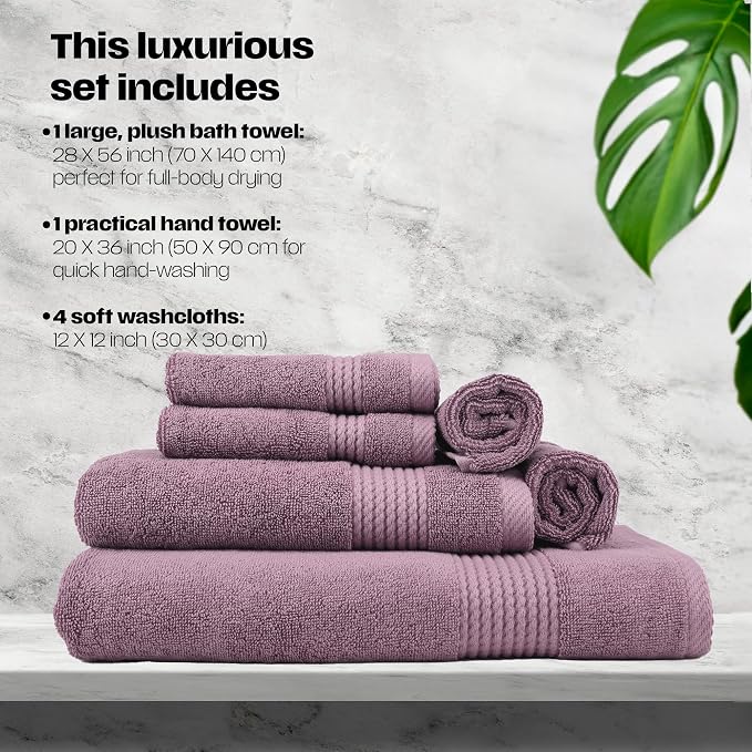 EastNBlue Lara Premium Bath Towel Set 6 Piece - Image 7