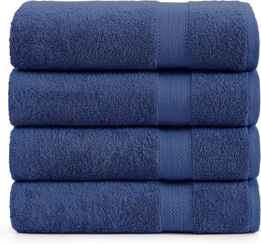 LANE LINEN 100% Cotton Bath Sheets 4 Pack by LaneLinen