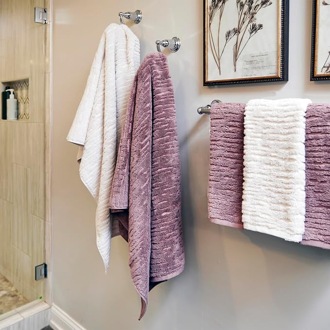 SKL Home CloudSoft Cotton Luxury 4 Pc Bath Towel Set - Image 5
