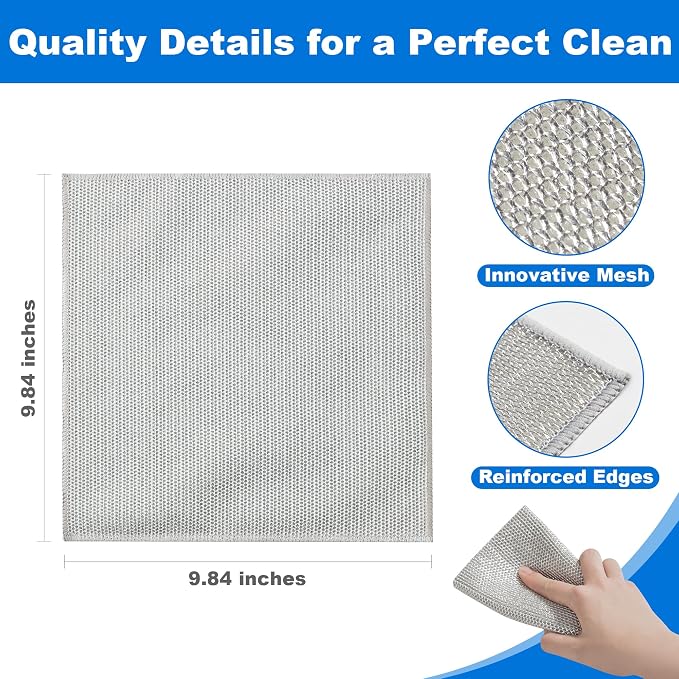 JOYMOOP Multipurpose Non-Scratch Wire Dishwashing Rag - Image 3