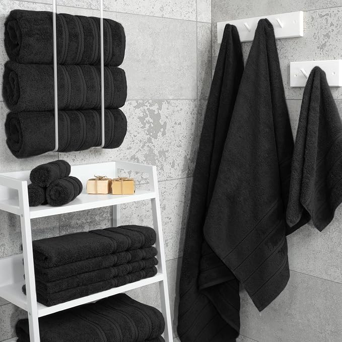 American Soft Linen Luxury 4 Piece Bath Towel Set, 600 GSM 100% Cotton Turkish - Image 3