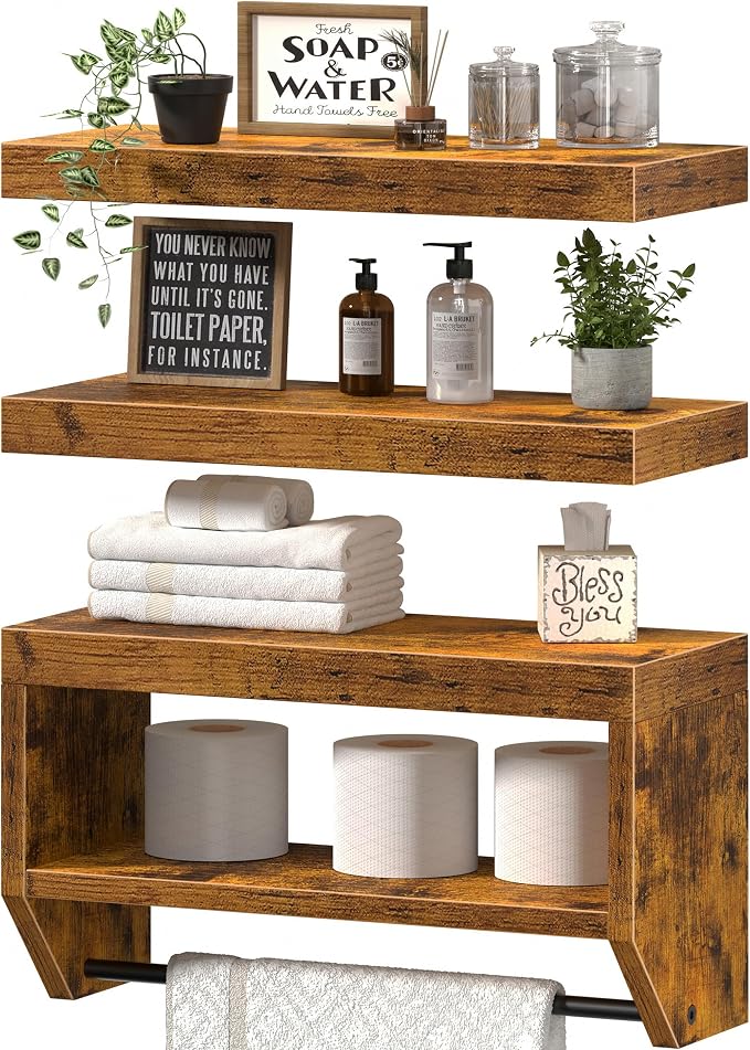 QEEIG Bathroom Floating Shelves by QEEIG