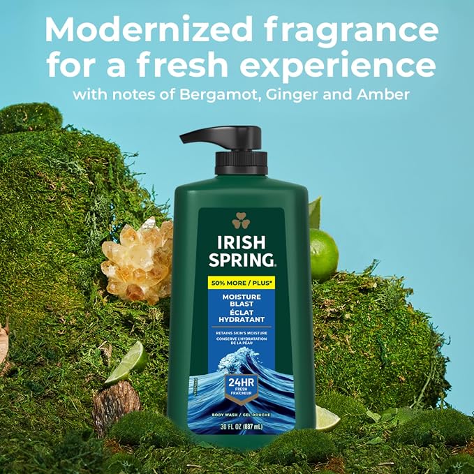 Irish Spring Moisture Blast Body Wash, 30 Oz Pump - Image 5