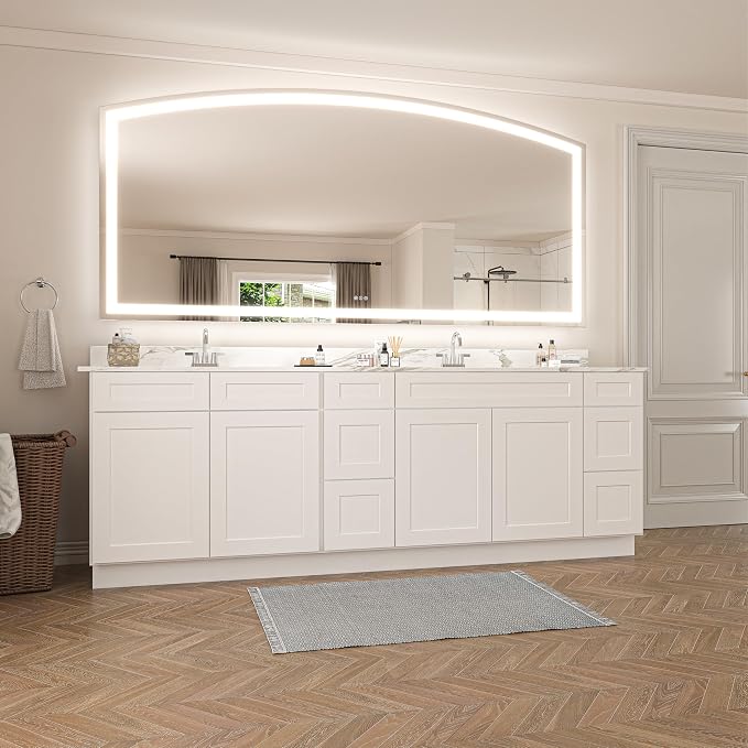 Hasipu 84" x 40" Arch LED Bathroom Mirror, Frontlit Wall-Mounted Vanity Mirror - Image 7
