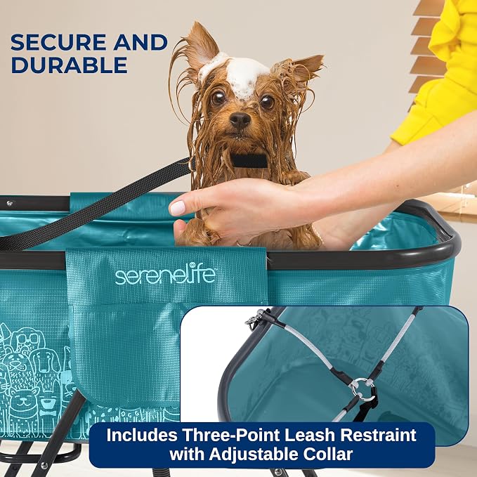 SereneLife Foldable Dog Bath Tub - Image 5