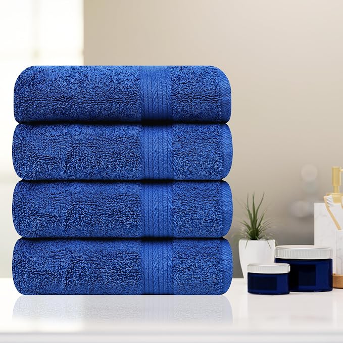 Ample Decor Hand Towel 18 X 28 Inch Set of 4 600 GSM 100% Cotton, Oeko Tex - Image 2