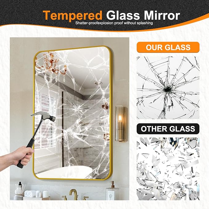 Delma Bathroom Mirror, Sleek Wall Mirror - Image 6
