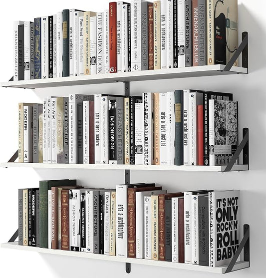 Heimlove Floating Shelves for Wall, 36 Inch Long Wood Floating Bookshelf Set of by Heimlove