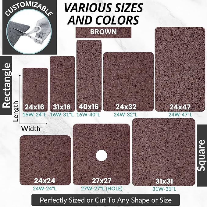 ENKOSI Loofah Non-Slip Shower Mat & Bath Mat – Soft Cushioned Comfort – No - Image 6