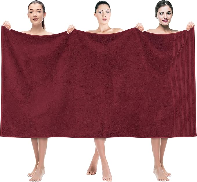 American Soft Linen 35x70 Jumbo Large Bath Towels, 600 GSM 100% Cotton Turkish by AmericanSoftLinen