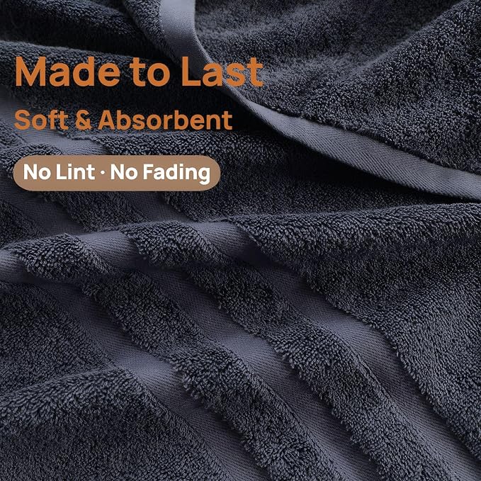 Cotton Bath Towel – Large 30x60 Inches, Thick & Absorbent Towel - Image 4