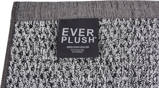 Everplush Diamond Jacquard Bath Sheet 2 Pack in Grey - Image 4