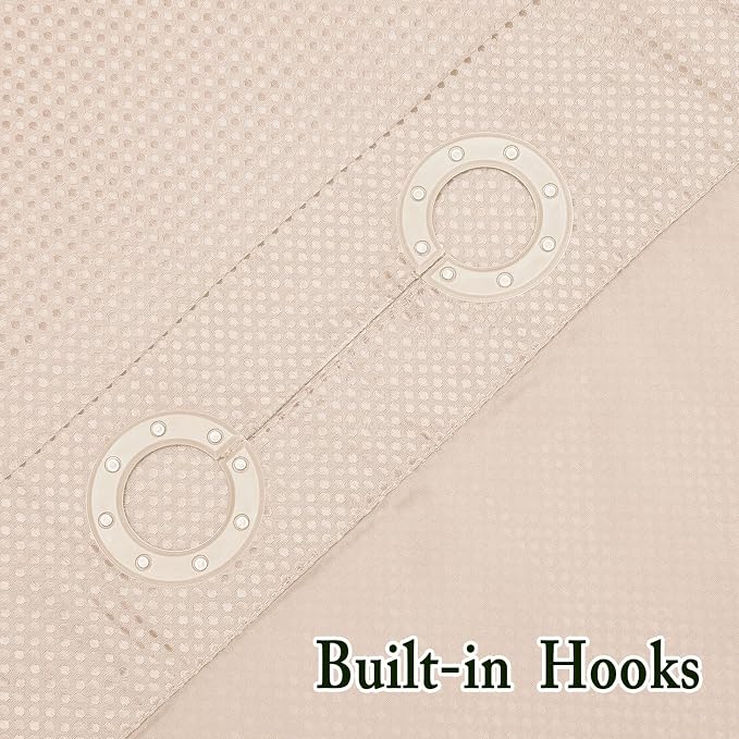 Gibelle No Hook Waffle Weave Shower Curtain - Image 6