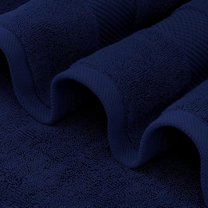 Delara 100% Organic Cotton Towels 650 GSM Plush Feather Touch Quick Dry Bath - Image 4