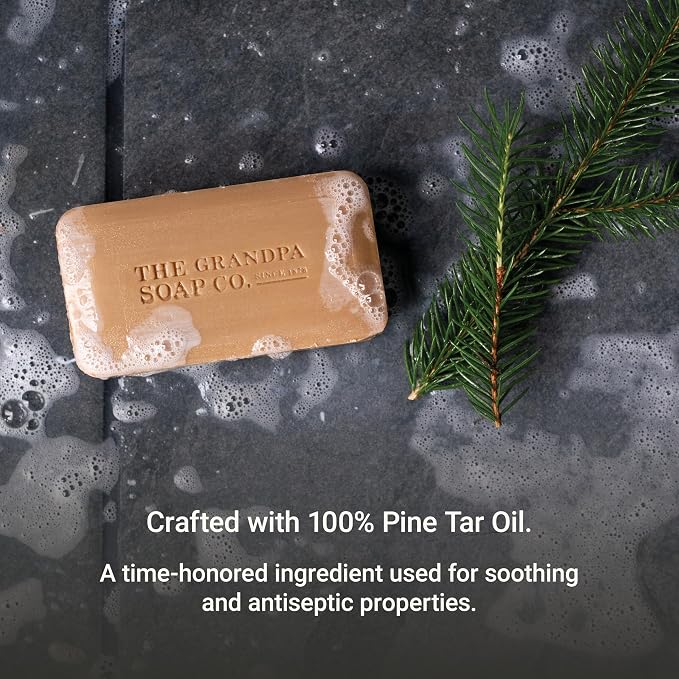 The Grandpa Soap Company Pine Tar Bar Soap - Image 3