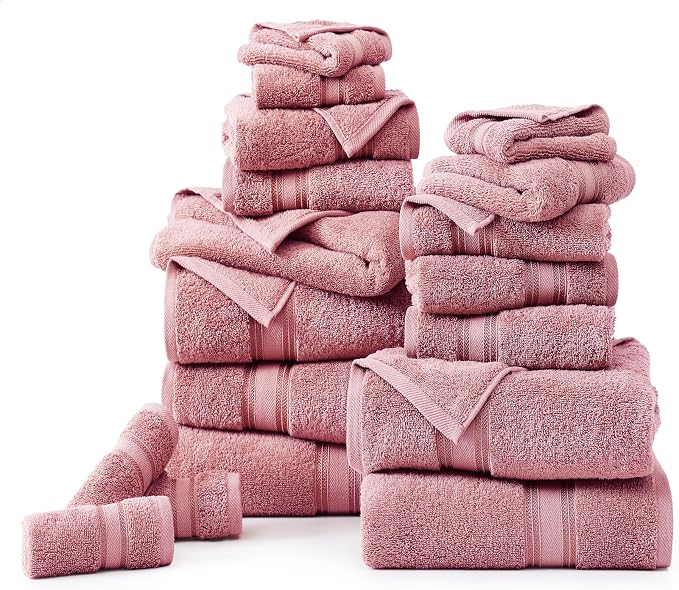 LANE LINEN Premium Bath Towel Set of 18 – 100% Cotton, 6 Bath, 6 Hand Towels & - Image 2