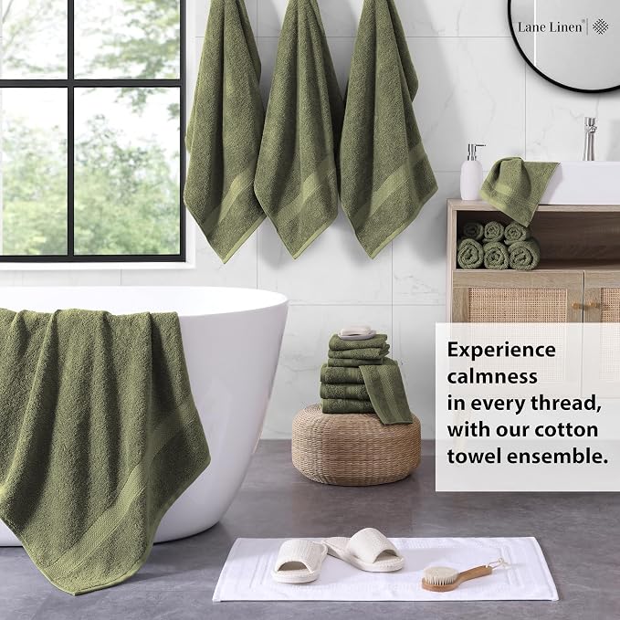 LANE LINEN 100% Cotton Luxury Towel Set - Image 3