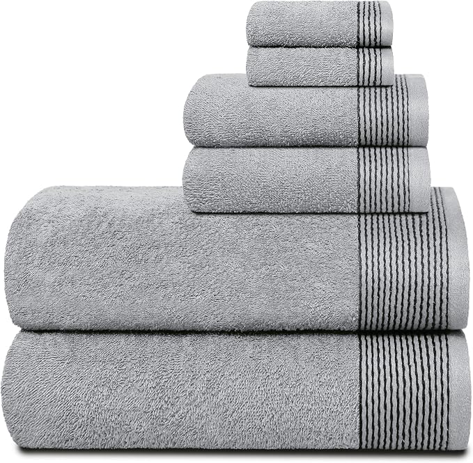 Belizzi Home 100% Cotton Ultra Soft 6 Pack Towel Set, Contains 2 Bath Towels by Unknown
