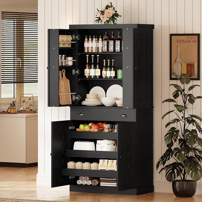 IRONCK Kitchen Pantry Cabinet 72" Height, Freestanding Cupboard - Image 7