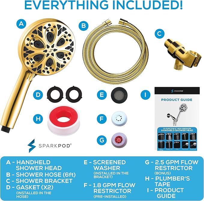SparkPod 10-Mode Handheld Shower Head - Image 9