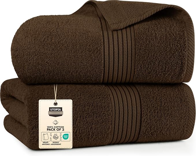 Utopia Towels Extra Large Bath Sheets 2 Pack, 35 by 70 Inches, 100% Cotton by UTOPIATOWELS