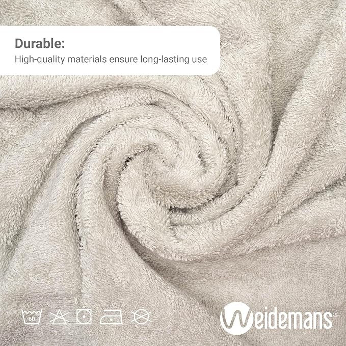 100% Cotton Washcloths Set 13” x 13” | Silver Towels | Set of 6 Ultra Soft and - Image 3