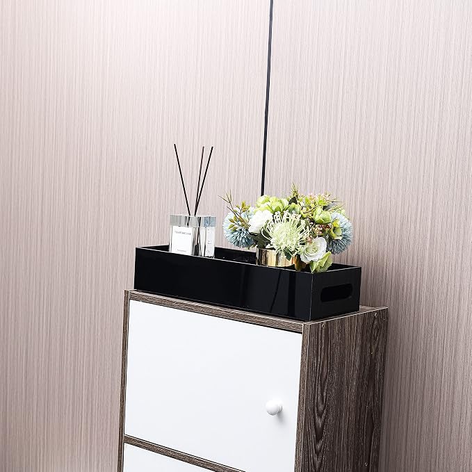 IEEK Toilet Paper Holder with Storage Acrylic Basket, Modern Tank Tray with - Image 3