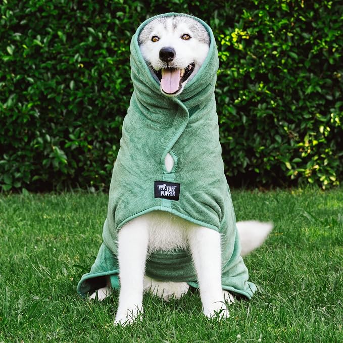 Tuff Pupper Fast Drying Dog Bath Robe | 800 GSM Plush Dog Towel - Image 8