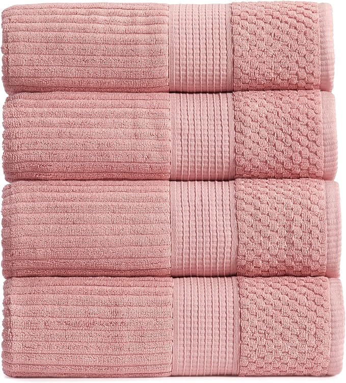 Springtree Home 100% Cotton Bath Towel Set of 4 | Super Soft & Absorbent by SpringtreeHome
