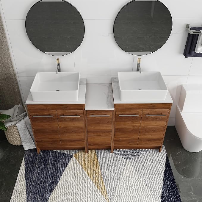60 Inch Bathroom Vanity with Sink, Mordern Bathroom Vanity, Single Sink - Image 9