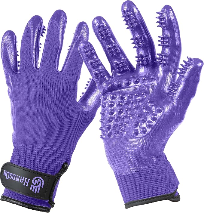 H HandsOn Pet Grooming Gloves by HandsOnPatentedOriginalGroomingBathingGloves