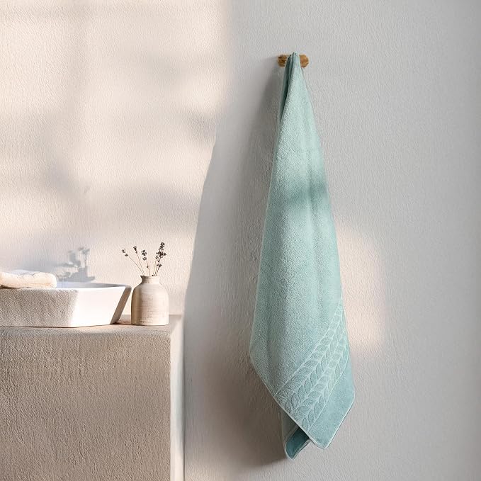 BAGNO MILANO Organic Turkish Cotton Bath Towels, Luxury Jacquard Collection - Image 8