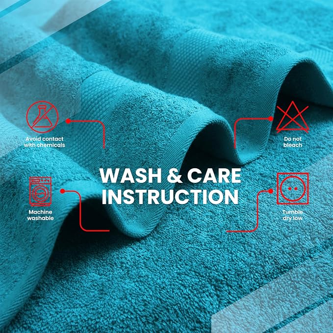 Infinitee Xclusives– Luxury Bath Sheets Towels – 2 Pack 600 GSM– 100% Ring Spun - Image 6