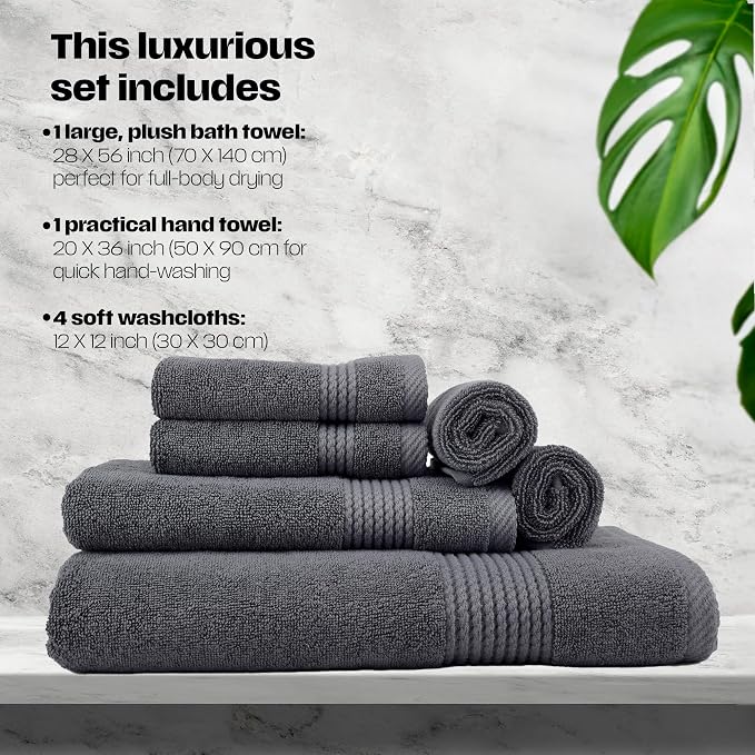 East'N Blue Lara Premium Bath Towel Set 6 Piece - Image 7