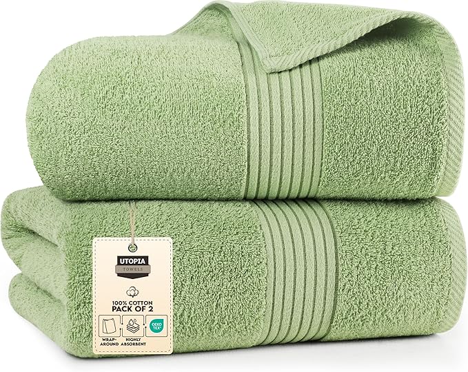 Utopia Towels Extra Large Bath Sheets 2 Pack, 35 by 70 Inches, 100% Cotton by UTOPIATOWELS
